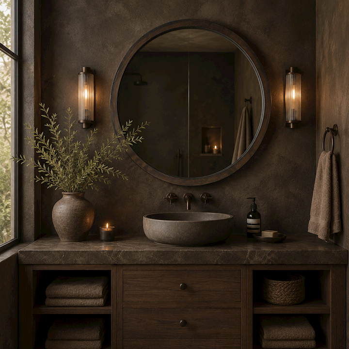 CIRCULAR WALL MIRROR 100x100cm